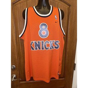 Latrell Sprewell Knicks XL Length +2 Authentic Nike Orange Alternate Jersey